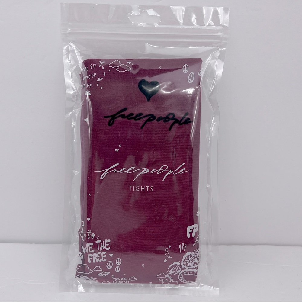 FREE-PEOPLE TIGHTS, RED/DARK PINK COLOR, ONE SIZE FITS ALL,70% NYLON 30% SPANDEX